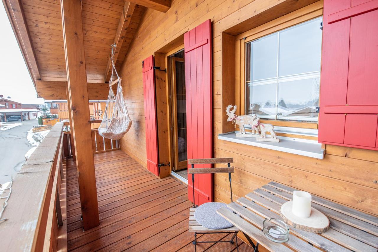 Hirsch Chalet #Sauna Lechbruck Buitenkant foto